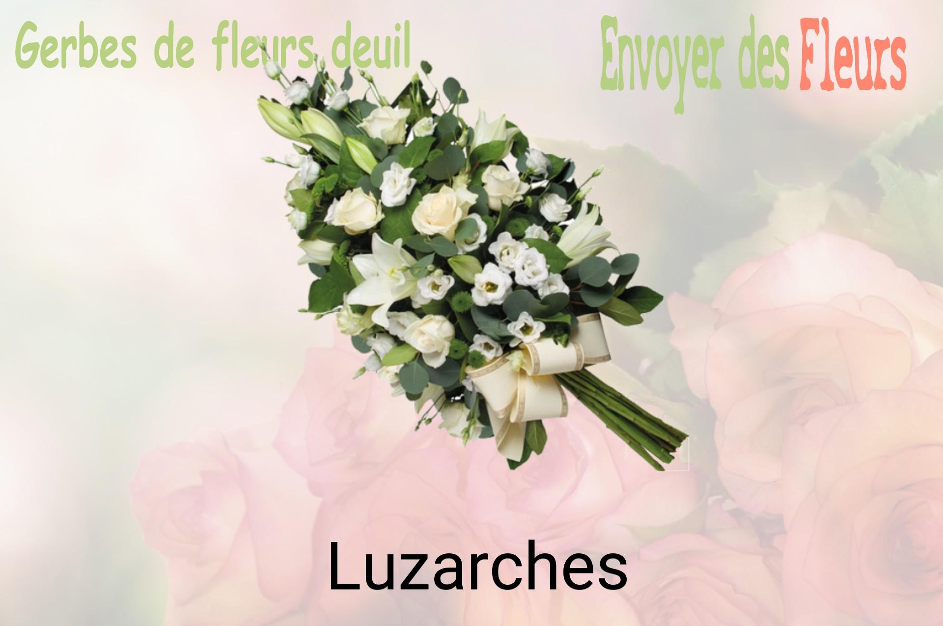 Gerbe de fleurs de deuil livrée à Luzarches
